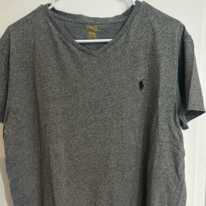 Men’s polo by Ralph Lauren size medium, dark Heather Gray